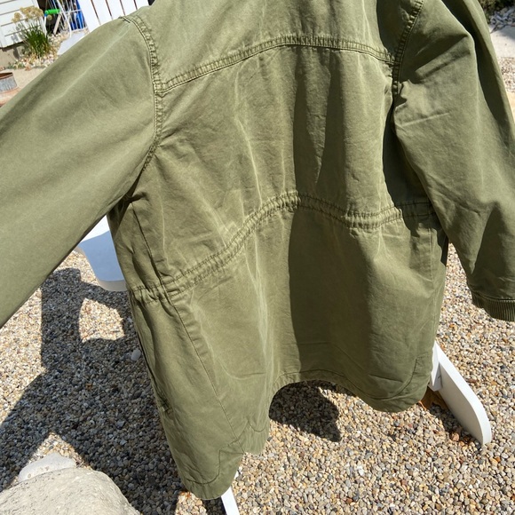 Girls Size 12 Pepe Jeans NWT khaki long army coat - Picture 5 of 7